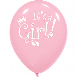 LATEX 13'' ΤΥΠΩΜΕΝΑ IT`S A GIRL 6ΤΕΜ 
